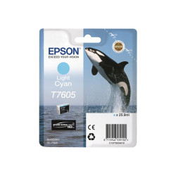 Epson T7605 - cyan clair - original - cartouche d'encre