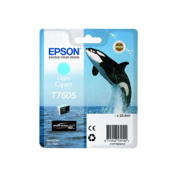 Epson T7605 - cyan clair - original - cartouche d'encre