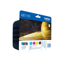 Brother LC1100 Value Pack - pack de 4 - noir, jaune, cyan, magenta - original - cartouche d'encre