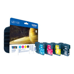 Brother LC1100 Value Pack - pack de 4 - noir, jaune, cyan, magenta - original - cartouche d'encre