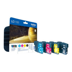 Brother LC1100 Value Pack - pack de 4 - noir, jaune, cyan, magenta - original - cartouche d'encre