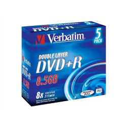 Verbatim DVD+R/8.5GB 8x AdvAZO Double Layer 5pk