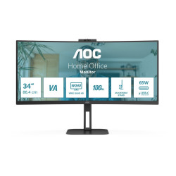AOC Value-line CU34V5CW/BK - V5 series - écran LED - incurvé - 34" - HDR
