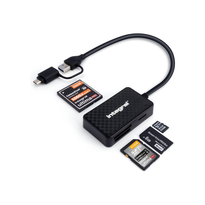 Integral MultiCard Reader - lecteur de carte - USB 3.2 Gen 1 / USB-C