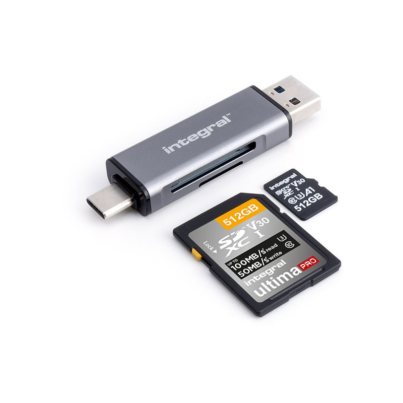 Integral lecteur de carte - USB 3.2 Gen 1 / USB-C