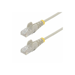 StarTech.com 15m Gray Slim CAT6 Ethernet Cable, Snagless, 28AWG, LSZH - cordon de raccordement - 15 m - gris