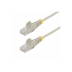 StarTech.com 15m Gray Slim CAT6 Ethernet Cable, Snagless, 28AWG, LSZH - cordon de raccordement - 15 m - gris