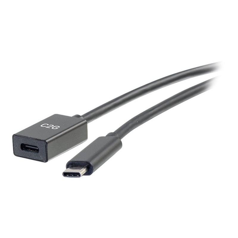 C2G 3ft USB-C to C 3.1 (Gen 2) Male to Female Extension Cable (10Gbps) - câble d'extension USB de type-C - USB-C pour USB-C -...