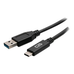 C2G 6in USB-C to USB-A SuperSpeed USB 5Gbps Cable M/M - Câble USB de type-C - USB type A pour USB-C - 15 cm