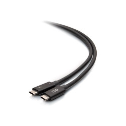 C2G 2.5ft Thunderbolt 4 USB C Cable - USB C to USB C - 40Gbps - M/M - câble Thunderbolt - USB-C pour USB-C - 76 cm