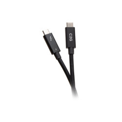 C2G 2.5ft Thunderbolt 4 USB C Cable - USB C to USB C - 40Gbps - M/M - câble Thunderbolt - USB-C pour USB-C - 76 cm