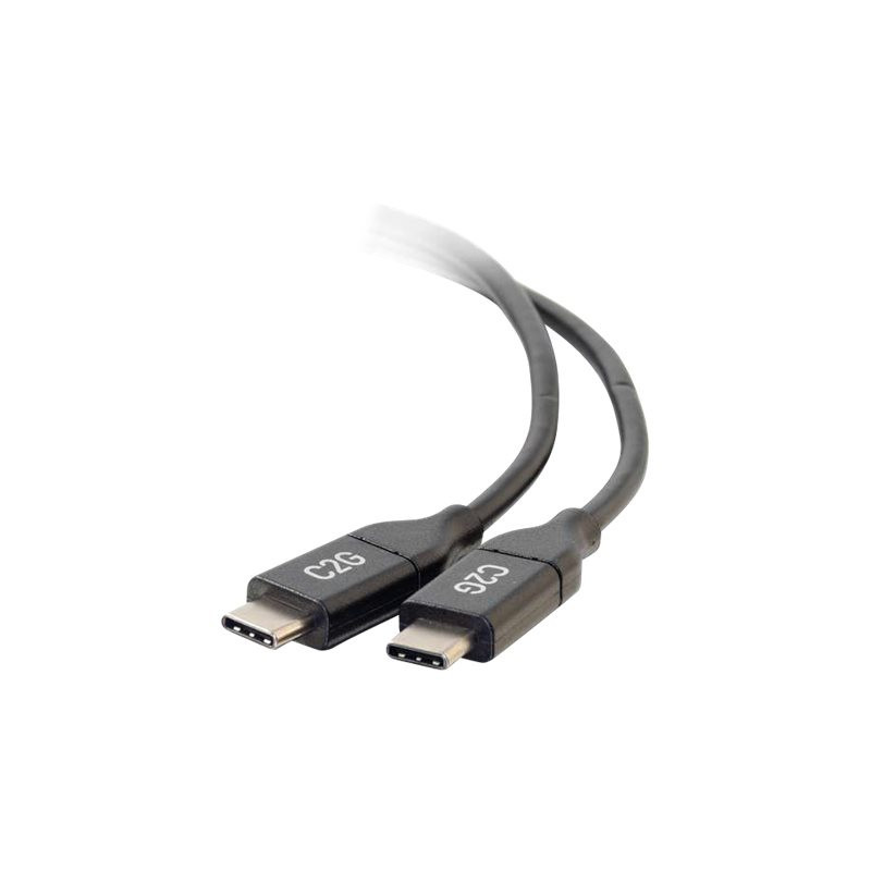 C2G 0.9m (3ft) USB C Cable - USB 2.0 (5A) - M/M USB Type C Cable - Black - Câble USB de type-C - USB-C pour USB-C - 90 cm
