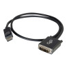 C2G 2m DisplayPort to Single Link DVI-D Adapter Cable M/M - DP to DVI - Black - Câble DisplayPort - 2 m