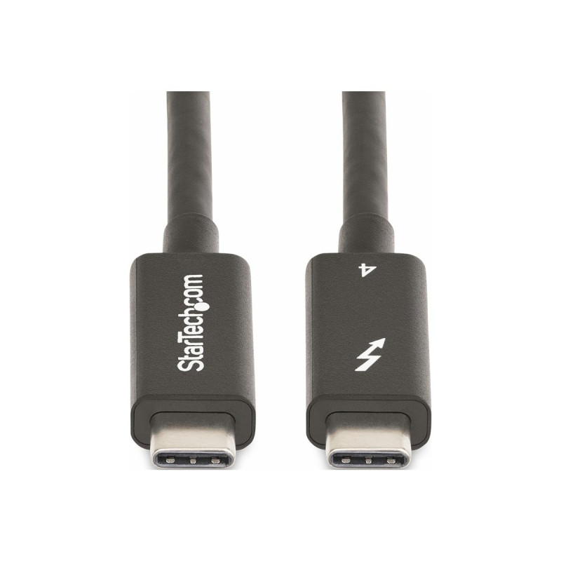 StarTech Câble Thunderbolt 4 Actif de 2m, 40Gps, 100W PD, Vidéo 4K/8K - Câble USB de type-C - USB-C pour USB-C - 2 m