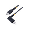 StarTech Câble de Charge USB C de 2m, 60W PD - Chargeur USB 2.0 Coudé - Câble USB de type-C - USB-C pour USB-C - 2 m