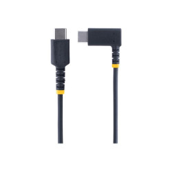 StarTech Câble de Charge USB C de 2m, 60W PD - Chargeur USB 2.0 Coudé - Câble USB de type-C - USB-C pour USB-C - 2 m