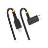 StarTech Câble de Charge USB C de 2m, 60W PD - Chargeur USB 2.0 Coudé - Câble USB de type-C - USB-C pour USB-C - 2 m