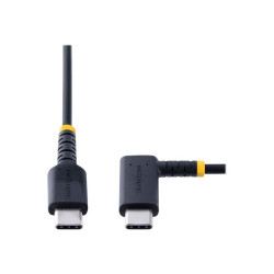StarTech Câble de Charge USB C de 2m, 60W PD - Chargeur USB 2.0 Coudé - Câble USB de type-C - USB-C pour USB-C - 2 m