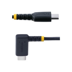 StarTech Câble de Charge USB C de 2m, 60W PD - Chargeur USB 2.0 Coudé - Câble USB de type-C - USB-C pour USB-C - 2 m