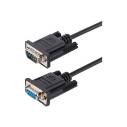 StarTech Câble Série RS232 Null Modem 3m, Cordon Série DB9 M/F Croisé - câble de modem nul - DB-9 pour DB-9 - 3 m