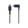 StarTech Câble de Charge USB C 15cm, 60W PD - Chargeur USB 2.0 Coudé - Câble USB de type-C - USB-C pour USB-C - 15 cm