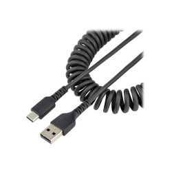StarTech Câble USB vers USB-C de 1m - Cordon USB USB-C Enroulé à Usage Intensif - Câble USB-A vers USB-C en Fibre Aramide Rob...