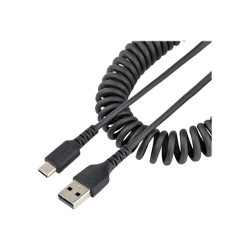 StarTech Câble USB vers USB-C de 1m - Cordon USB USB-C Enroulé à Usage Intensif - Câble USB-A vers USB-C en Fibre Aramide Rob...