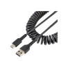 StarTech Câble USB vers USB-C de 1m - Cordon USB USB-C Enroulé à Usage Intensif - Câble USB-A vers USB-C en Fibre Aramide Rob...