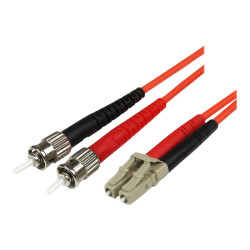 StarTech.com 1m Fiber Optic Cable - Multimode Duplex 50/125 - LSZH - LC/ST - OM2 - LC to ST Fiber Patch Cable - cordon de rac...