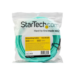 StarTech.com Câble Fibre Optique Multimode de 15m LC/UPC à LC/UPC OM3 - cordon de raccordement - 15 m - 15 m - turquoise