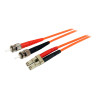 StarTech.com Câble patch à fibre optique duplex 62,5/125 multimode 1 m LC - ST - cordon de raccordement - 1 m - 1 m - orange