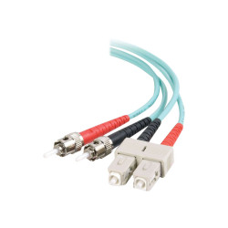 C2G SC-ST 10Gb 50/125 OM3 Duplex Multimode PVC Fiber Optic Cable (LSZH) - câble réseau - 10 m - 10 m - turquoise
