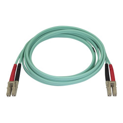 Startech Aqua OM4 Duplex Multimode Fiber - 2m / 6 ft - 100 Gb - 50/125 - OM4 Fiber - LC to LC Fiber Patch Cable (450FBLCLC2)...