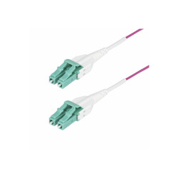 StarTech.com 10m (33ft) LC/LC (UPC) OM4 Multimode Fiber Optic Cable, OFNR - cordon de raccordement - 10 m - 10 m - violet
