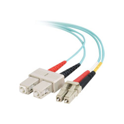 C2G LC-SC 10Gb 50/125 OM3 Duplex Multimode PVC Fiber Optic Cable (LSZH) - câble réseau - 2 m - 2 m - turquoise