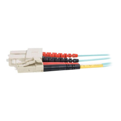 C2G LC-SC 10Gb 50/125 OM3 Duplex Multimode PVC Fiber Optic Cable (LSZH) - câble réseau - 2 m - 2 m - turquoise