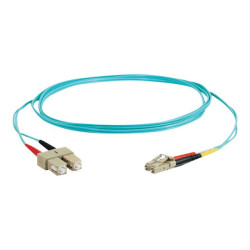 C2G LC-SC 10Gb 50/125 OM3 Duplex Multimode PVC Fiber Optic Cable (LSZH) - câble réseau - 2 m - 2 m - turquoise