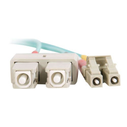 C2G LC-SC 10Gb 50/125 OM3 Duplex Multimode PVC Fiber Optic Cable (LSZH) - câble réseau - 2 m - 2 m - turquoise