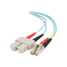C2G LC-SC 10Gb 50/125 OM3 Duplex Multimode PVC Fiber Optic Cable (LSZH) - câble réseau - 15 m - 15 m - turquoise