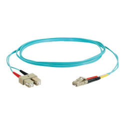 C2G LC-SC 10Gb 50/125 OM3 Duplex Multimode PVC Fiber Optic Cable (LSZH) - câble réseau - 15 m - 15 m - turquoise