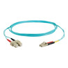 C2G LC-SC 10Gb 50/125 OM3 Duplex Multimode PVC Fiber Optic Cable (LSZH) - câble réseau - 15 m - 15 m - turquoise