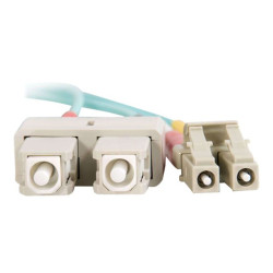 C2G LC-SC 10Gb 50/125 OM3 Duplex Multimode PVC Fiber Optic Cable (LSZH) - câble réseau - 15 m - 15 m - turquoise