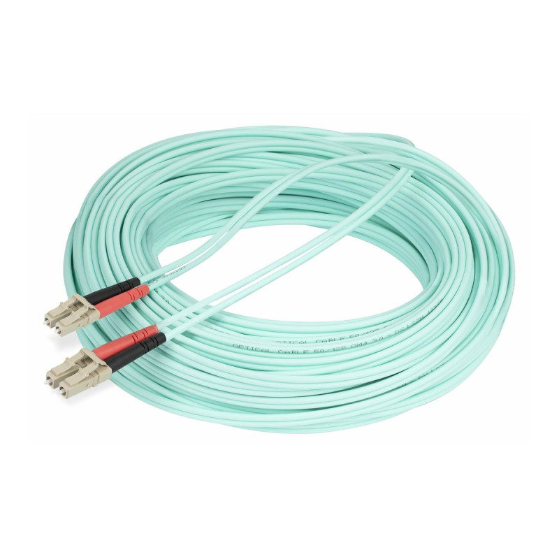 StarTech.com Câble à Fibre Optique Multimode LC/UPC vers LC/UPC OM4, 20m - cordon de raccordement - 20 m - 20 m - turquoise