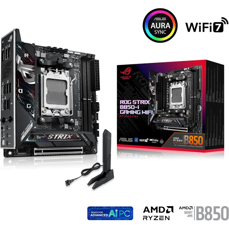 ASUS ROG Strix B850-I Gaming WiFi AM5 DDR5 Mini-ITX PCIe 5.0