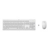 HP 230 clavier et souris - sans fil - blanc