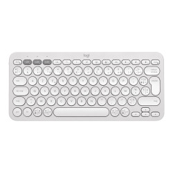 Logitech Pebble Keys 2 K380s - clavier - AZERTY - Français - blanc ton sur ton Périphérique d'entrée