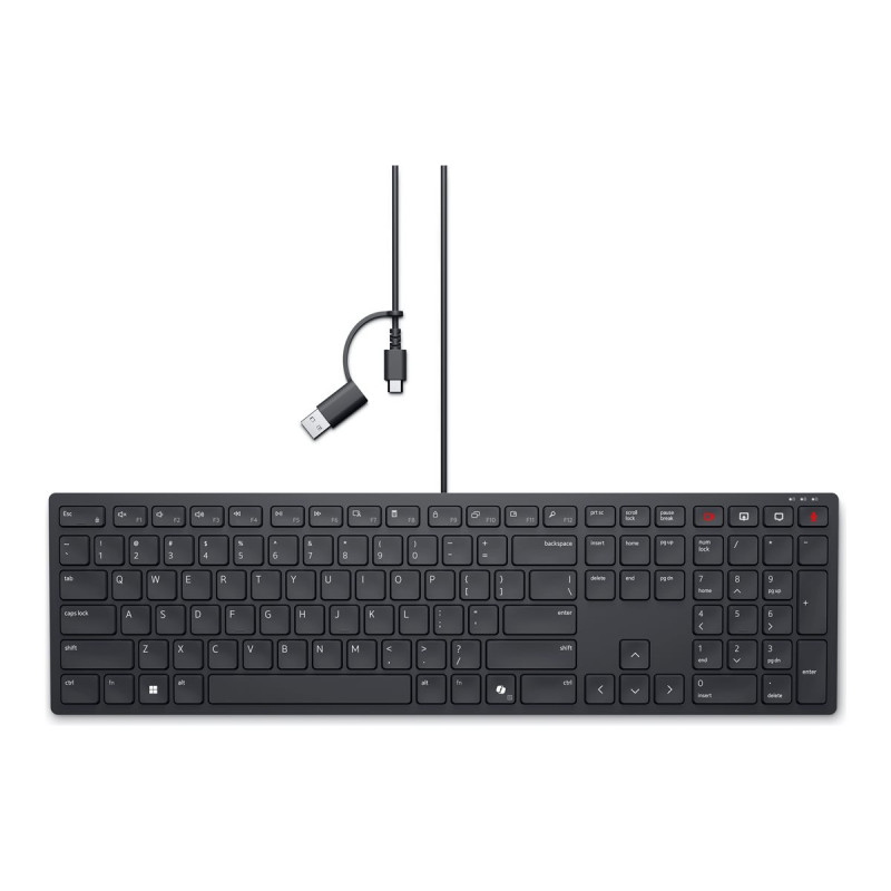 Dell Pro Silent Wired Collaboration Keyboard KB525C - clavier - AZERTY - Français - noir Périphérique d'entrée