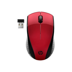 HP 220 - souris - 2.4 GHz - rouge