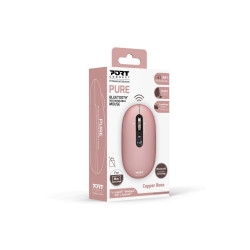 PORT Connect PURE COLOR - souris - rechargeable - Bluetooth - rose cuivre