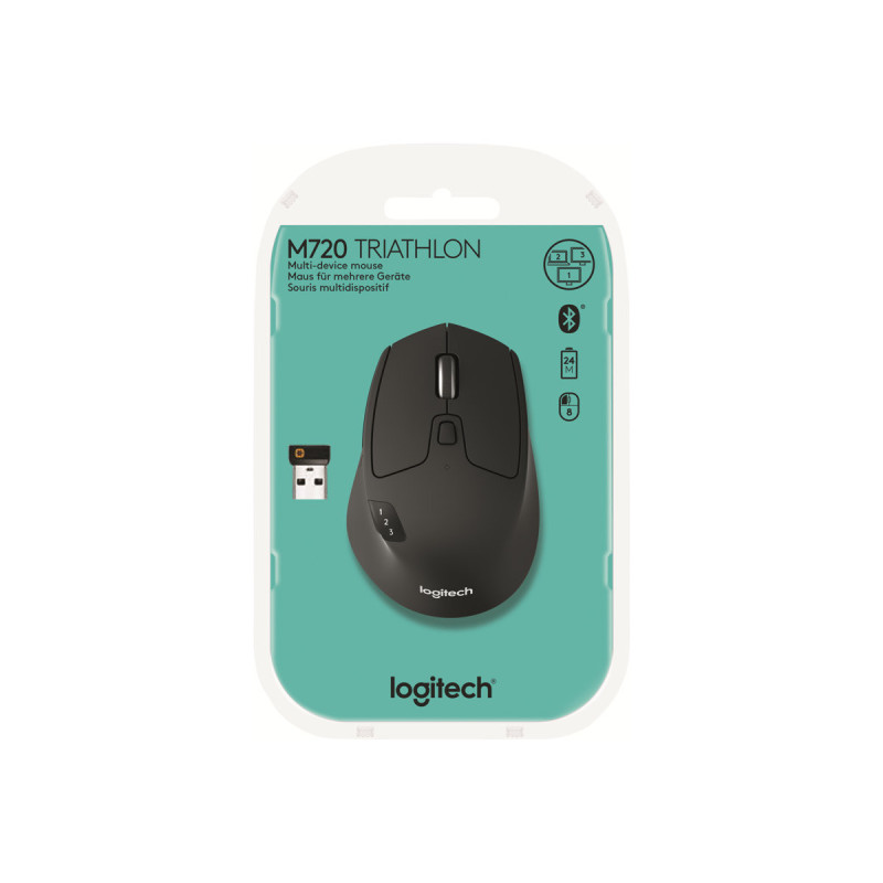 Logitech M720 Triathlon - souris - Bluetooth, 2.4 GHz